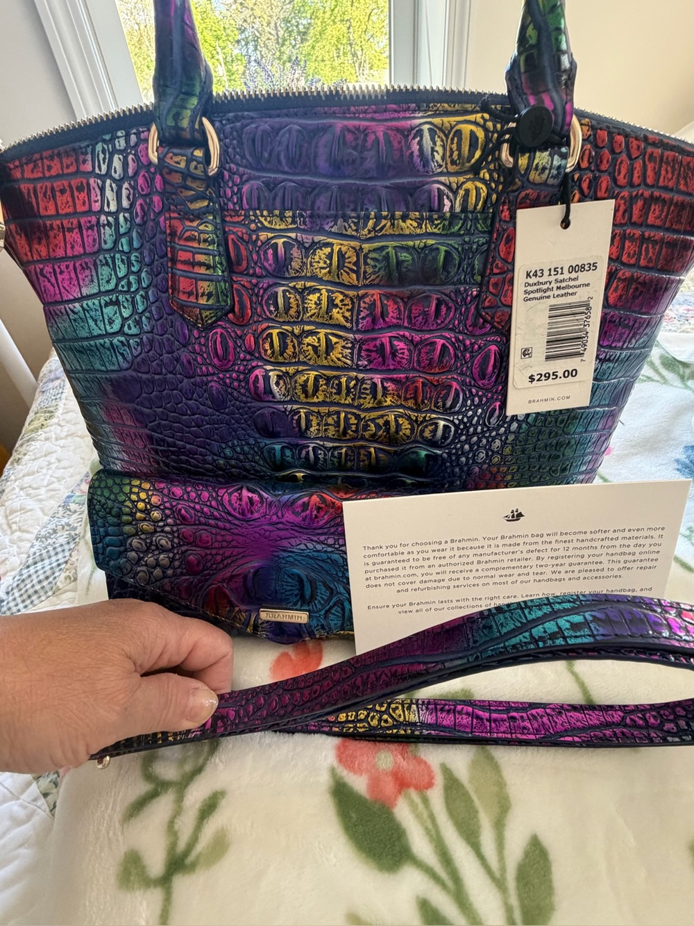 Brahmin Spotlight Melbourne Medoum Duxbury and matching Ady Wallet-BNWT